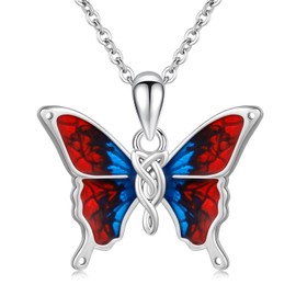Butterfly Gifts for Women 925 Sterling Silver Butterfly Necklace Celtic Pendant Necklace Cute Butterfly Jewellery Gifts for Butterfly Lover Girls Holiday