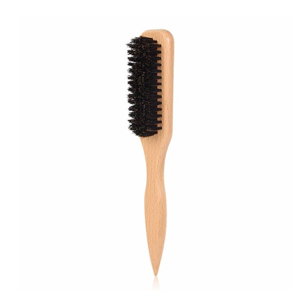 Boar Bristle Slick Back Hair Brush for Sleek Ponytail Bun