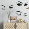 6 Pieces Black Woman Beauty Eyes Wall Decal DIY Fashion