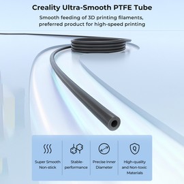 Creality Ultra-Smooth PTFE Tube 2M Length for 1.75mm Filaments with Smooth Feeding Preferred High-Speed Printing Suitable for K1/ K1 Max/Ender 3/ Ender 5/ CR-10 and All FDM 3D Printers