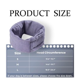 TTPSRY Ear Protection for Dogs, Soothing Earmuffs for Dogs, Dog Scarf for Neck, Earmuffs, Forces for Anxiety Relief and Soothing (Purple-S)