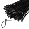 Heavy Duty Black Zip Ties with Screw Hole 12 inch
