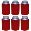 Blank Thick Foam Old School Can Cooler (6 Pack, Red)