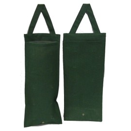 Outdoor Hessian Flower Pouches Hanging Bags Pack of 4 - Green
