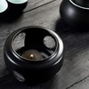Dltsli Ceramic Sake Set + Bamboo Tray Warmer Pot, Porcelain
