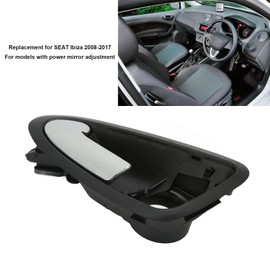 TKSE Car Interior Door Handle, Car Interior Left Door Handle Manual Open 6J0837113 Replacement for SEAT Ibiza 2008‑2017(Left)