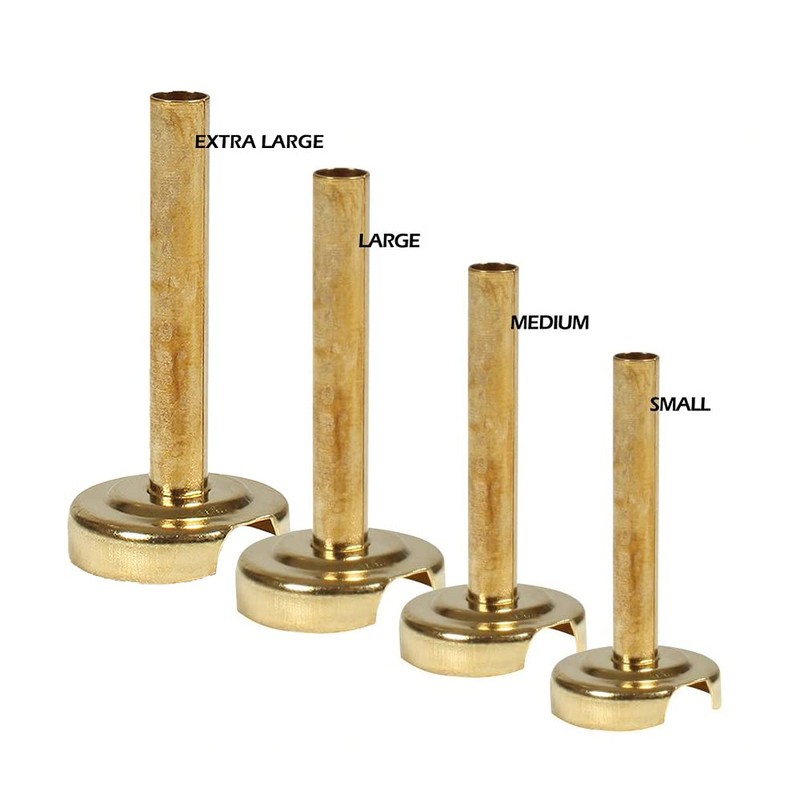Ner Mitzvah Gold Wick Holder - 9 Large Holders and