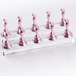 COLORBIRD Nail Tip Stand Magnet Nail Tip Nail Stand Clear (Pink 10)