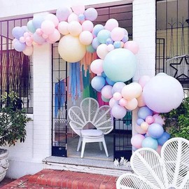 36 inch Pastel Balloons for Parties 5 pcs Macaron Latex Balloons for Birthday Wedding Engagement Anniversary Christmas Festival Picnic or Any Friends & Family Party Decorations-Green