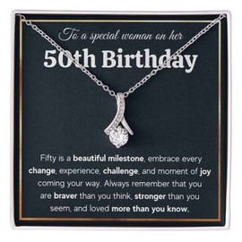 FG Family Gift Mall 50th Birthday Gifts For Women, Cool Gifts For 50 Year Old Woman Turning 50 and Fabulous, Happy Fifty Bday Gift Ideas (Standard Box, Milestone Alluring)