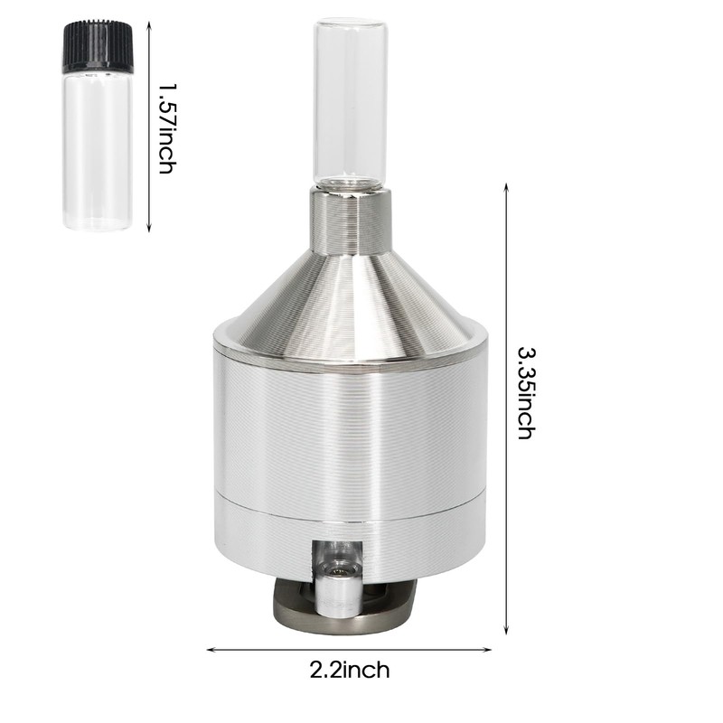 Grinder【Superfine Grinding】aluminum alloy Pepper Grinder Set, Silver 2.2 inch