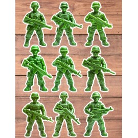 Unbranded Green Army Man Die Cut Vinyl Stickers  Scrapbooking Laptop Waterbottle
