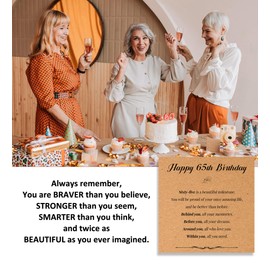 GLOQUAT 50th Birthday Stone Bracelets for Her with Card, Healing Bracelets for Women, Adjustable Natural Stone Healing Bracelets for Mom Wife Auntie Friend Sister, Blue Gold 8mm with Birthday Cards