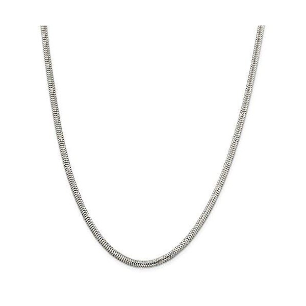 Saris and Things 925 Sterling Silver 4mm Round Snake Chain