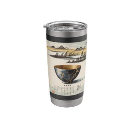 Japan Art Kintsugi Repair Pot Gold Japanese Culture Pottery Stainless Steel Insulated Tumbler