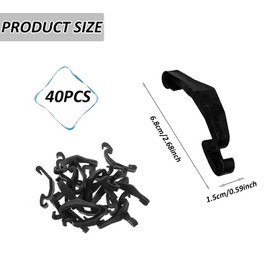 Shoyisenka 40 Pcs Rabbit Cage Fixed Side Buckle, Cage Fastening Clip, Versatile Small Animal Aviary Lock Fasteners, Wire Cage Snap Clips for Secure Pet Enclosures (Black)