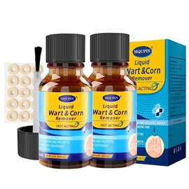 MQUPIN Corn Removers for Feet Extra Strength-Liquid Corn Remover for Feet and Toes-Fast Acting for Plantar, Common and Corn Removal-Safe Foot Care with Corn Cushions