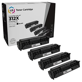LD Remanufactured Toner Cartridge Replacement for HP 312X CF380X High Yield (Black, 4-Pack)