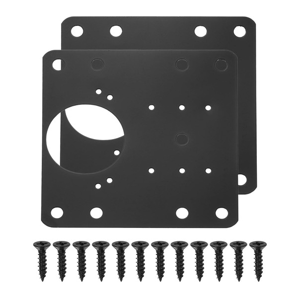 sourcing map Cabinet Hinge Repair Plate, 2 Set 90mm/3.54" Stainless