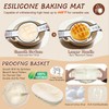 Sourdough Starter Kit,40oz Sourdough Starter Jar with Wooden Lid,2 Banneton