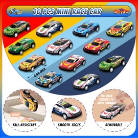 Joyvorite 120 Pcs Race Car Party Favors Set with Keychains Slap Bracelets Tattoo Stickers Wristbands Treat Boxes Treat Bags Stuffers Race Car Party Supplies Race Car Party Decorations