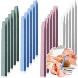 Mudder 8 Piezas de Limas de Piedra Pómez para Uñas Casa Salón (Azul, Blanco, Rosa, Verde Tinta)
