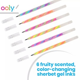 Ooly Ooly Scented Tutti Fruitti Color Changing Gel Pens Set of 6-1.00mm NIB, Easter Activities for Kids, Color Changing as you Write, Pens for Kids, Adults, Art and Stationery Supplies