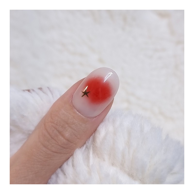 Tomato Cheek Handmade Nail Tips - Petit Square / 토마토