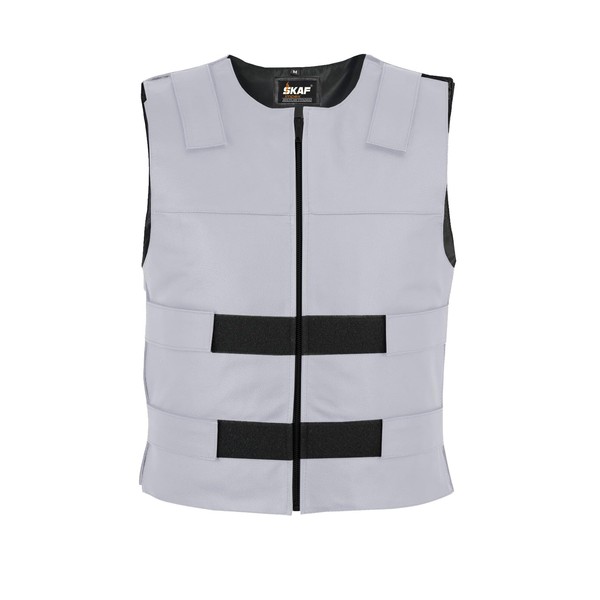 SKAF IMPEX Men Leather Vest Bulletproof Style SWAT Motorcycle Biker