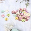 AKOAK 50 Pcs Natural Wood Decorative Button 2-Hole Retro Cute