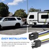 XMSJSIY 6 Way Square Trailer Wire Adapter Extension Cable 6-Pin