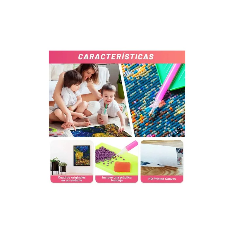 Cuadro 4 Set Pinturas De Diamantes 5d Para Decoración