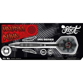 Shot! Pro Series – Haupai Puha 2.0 Steel Tip Dart Set-90% Tungsten Barrels Professional Steel Tip Darts Set for Bristle Dartboard Made in New Zealand For Men & Women Metal Tip