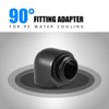 Richer-R G1/4 Thread Fitting Adapter, 2 pcs 90 Degree Fitting