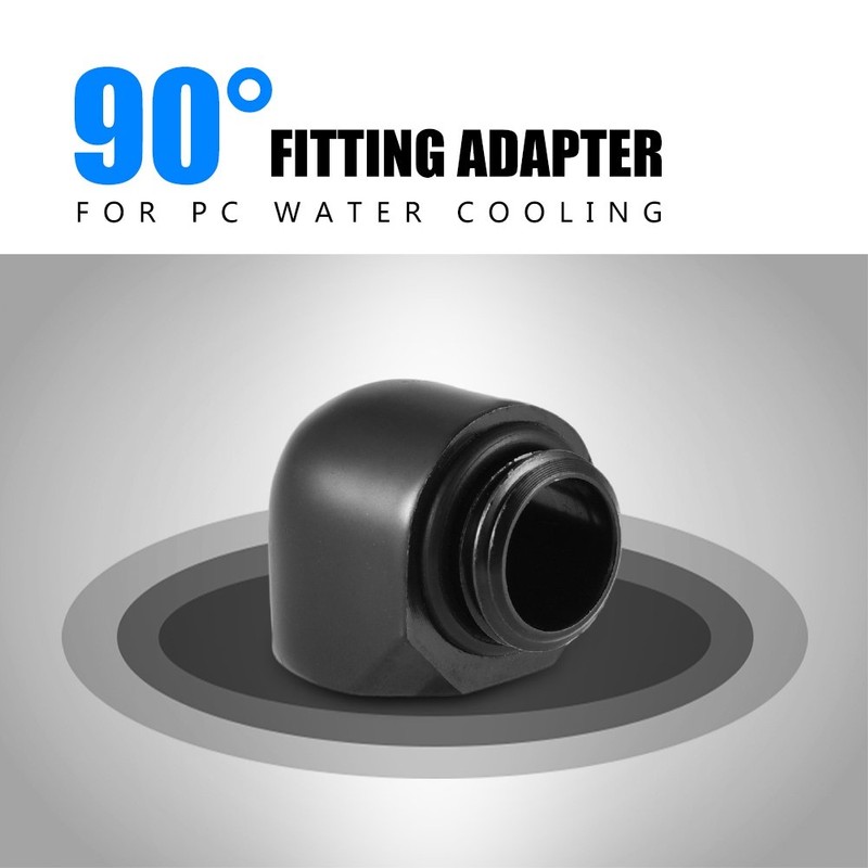 Richer-R G1/4 Thread Fitting Adapter, 2 pcs 90 Degree Fitting