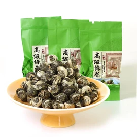 GOARTEA 10pcs 8g Nonpareil Supreme Jasmine Pearls Tea Jasmine Tea Loose Leaf Jasmine Green Tea Chinese Jasmine Dragon Pearls Tea Easy Bag