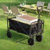SMUG Collapsible Folding Wagon Heavy Lockable Camping Garden Cart 220/330LBS