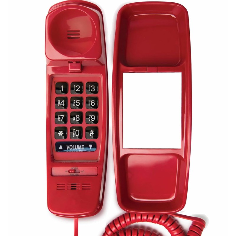 Med-Pat T4-R Full-Featured Trimline Telephone with Super Bright Ring Light