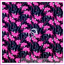 Unbranded BonEful Fabric FQ Cotton Quilt Black White B&W PINK Flower Dot Panda China Girl