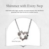 Lavand Hollow Heart Necklace - 925 Sterling Silver with Sparkling
