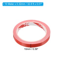 PATIKIL 10M x 10mm Table Tennis Side Tape Ping Pong Edge Tape for 20 Rackets Rubber and Blade Edge Protection for Paddle Red