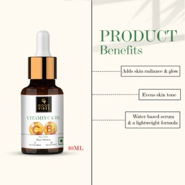 Good Vibes Vitamin C & Vitamin B3 Skin Glow Serum, 10 ml With Anti Aging Properties Helps Reduce Fine Lines and Wrinkles, Naturally Glowing Face Serum For All Skin Types, No Parabens & Sulphates