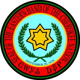 StickerTalk Eastern Band Cherokee Nation Seal Vinyl Sticker, 5 inches by 5 inches