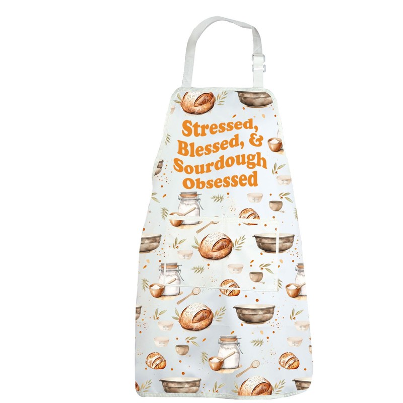 CENWA Stressed Blessed & Sourdough Obsessed Bread Baking Apron Baker