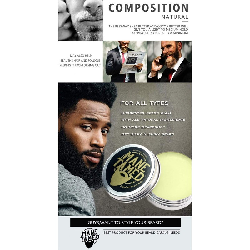 Mane Tamed® Premium Natural & Organic Beard Hair Care Conditioner