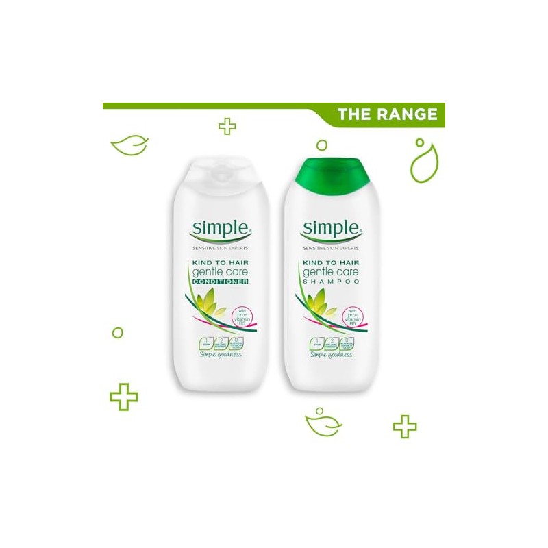Simple Kind to Hair Shampoo+ Conditioner Set 3x200ml Daily Gentle