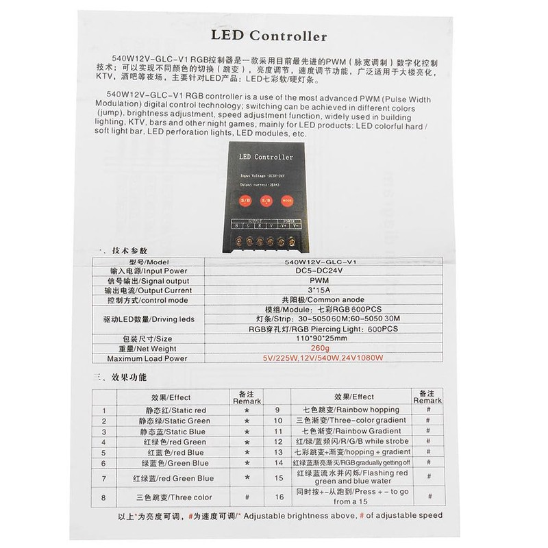 ezonpinzv New Updated Version DC 5V-24V RGB LED Controller Max