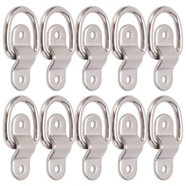 Anclaje de amarre en D, 10 anclajes de amarre multifunción de alta resistencia para montaje en superficie anillo en D para un transporte seguro para camión cama para remolque (plata)