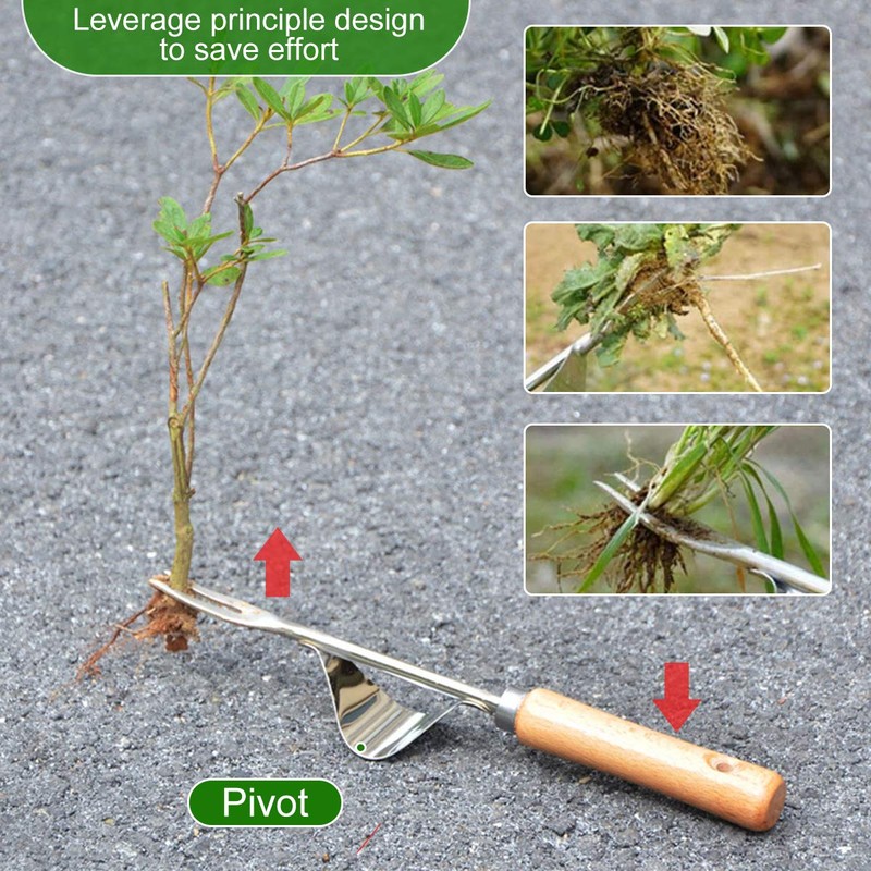 Vockvic Manual Weeder Tool, 2PCS Labor-Saving Hand Weeder Dandelion Remover