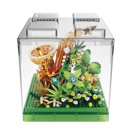 NOOLY Flower Building Blocks with Plastic Cover for Home and Office Decoration KLJMH-01 (Saxophone, 730 Pieces)